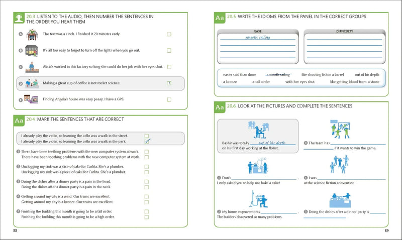 English for Everyone English Idioms, Vocabulary Builder, Phrasal Verbs 3 Book Box Set US - Multiple-component retail product, boxed