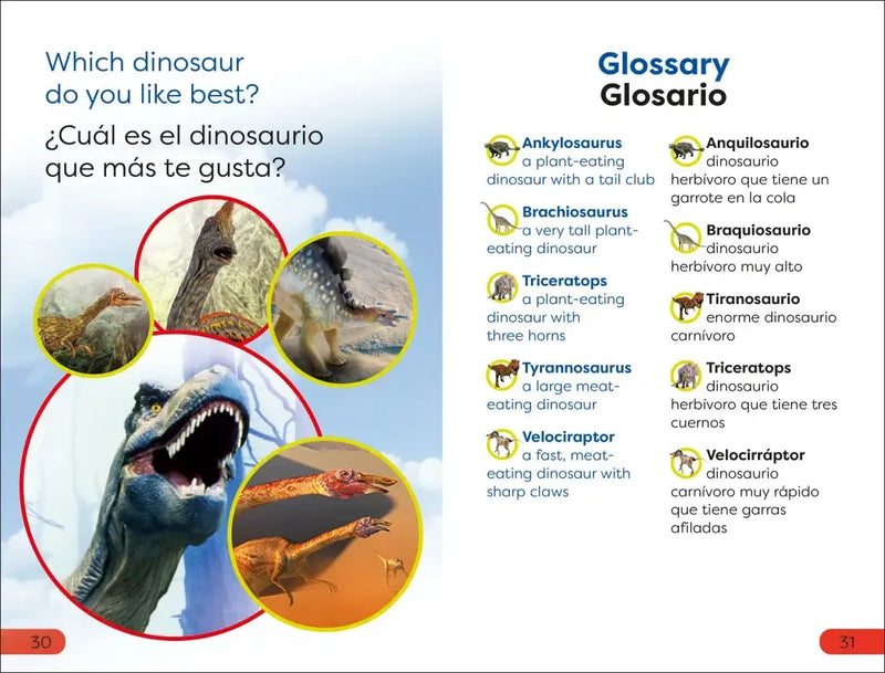 DK Super Readers Pre-Level English-Spanish Bilingual Meet the Dinosaurs â€“ Conoce los dinosaurios US - Paperback / softback