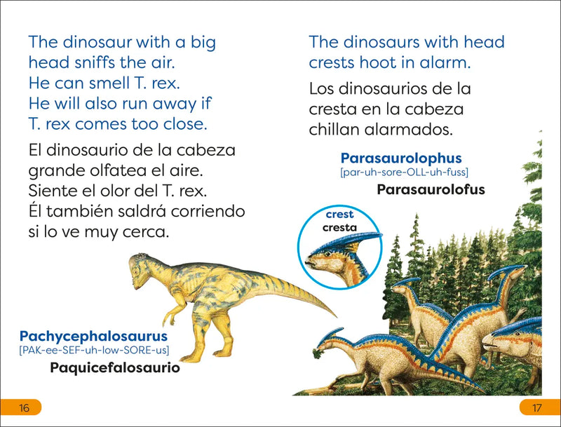 DK Super Readers Level 1 English-Spanish Bilingual Dinosaurâ€™s Day â€“ El dÃ­a de un dinosaurio US - Hardback