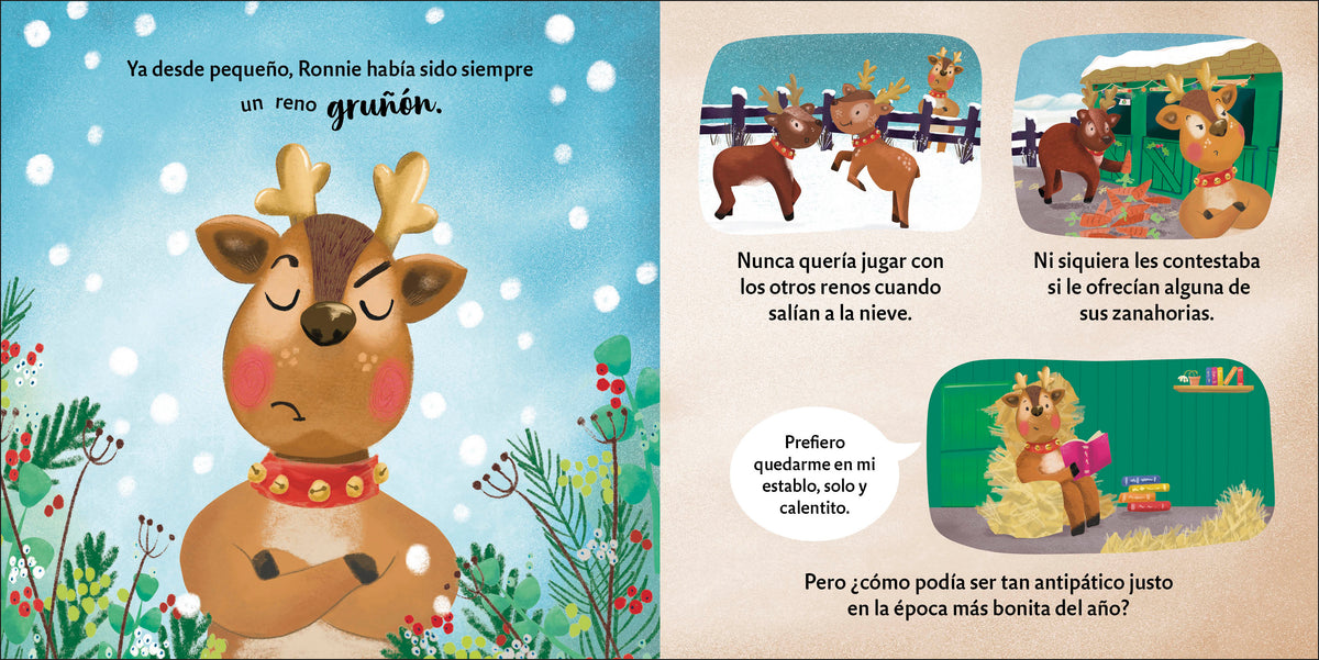 El reno gruñón (The Grumpy Reindeer) interior 1 (ISBN 9780744089332)