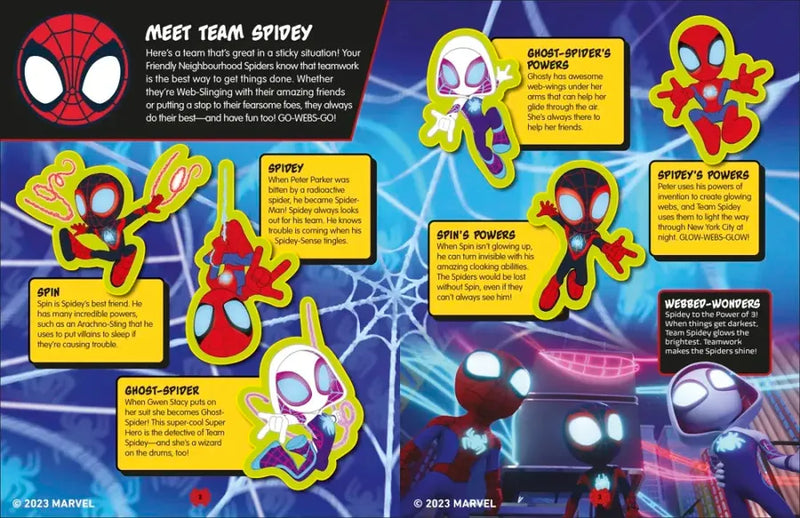 Marvel Spidey and His Amazing Friends Glow in the Dark Sticker Book US - Paperback / softback
