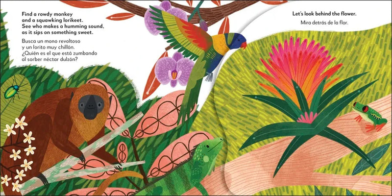 Bilingual Pop-Up Peekaboo! Rainforest - La selva US - Board book