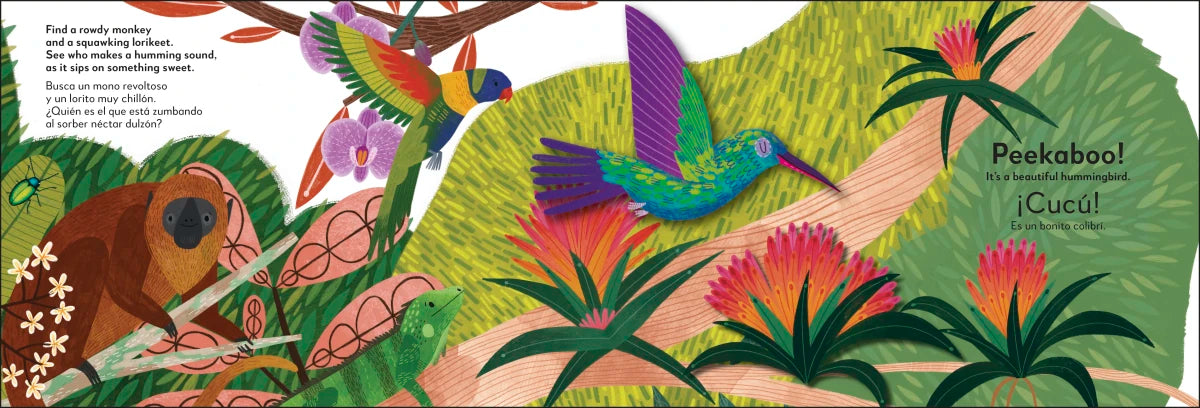 Bilingual Pop-Up Peekaboo! Rainforest - La selva US - Board book