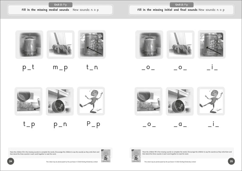 Phonic Books Dandelion Readers Reading and Writing Activities Set 1 Units 1-10 Sam (Alphabet Code Blending 4 and 5 Sound Words) US - Paperback / softback