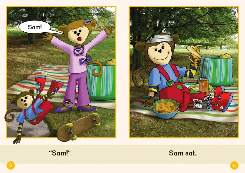 Phonic Books Dandelion Readers Set 1 Units 1-10 Sam (Alphabet Code Blending 4 and 5 Sound Words) US - Multiple-component retail product, boxed