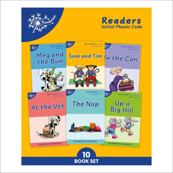 Phonic Books Dandelion Readers Set 2 Units 1-10 Sam and Tim (Alphabet Code Blending 4 and 5 Sound Words)-Children’s / Teenage fiction: School stories-買書書 BuyBookBook