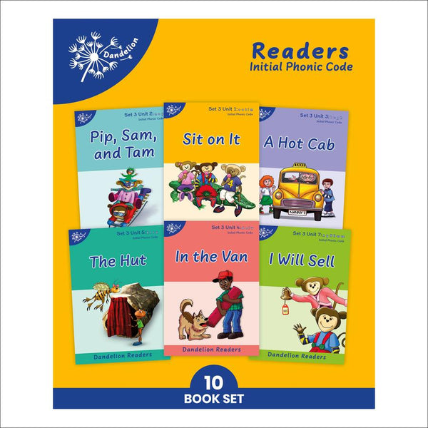 Phonic Books Dandelion Readers Set 3 Units 1-10 Sit on It (Alphabet Code Blending 4 and 5 Sound Words)-Children’s / Teenage fiction: School stories-買書書 BuyBookBook