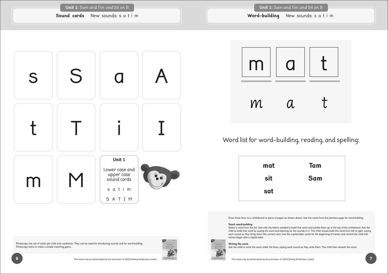 Phonic Books Dandelion Readers Reading and Writing Activities Set 2 Units 1-10 and Set 3 Units 1-10 (Alphabet code, blending 4 and 5 sound words) US - Paperback / softback