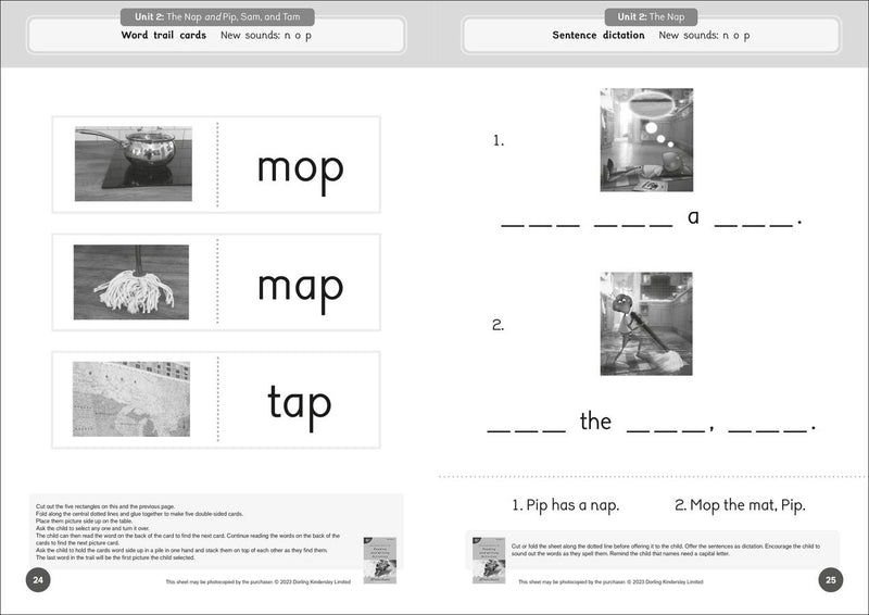 Phonic Books Dandelion Readers Reading and Writing Activities Set 2 Units 1-10 and Set 3 Units 1-10 (Alphabet code, blending 4 and 5 sound words) US - Paperback / softback