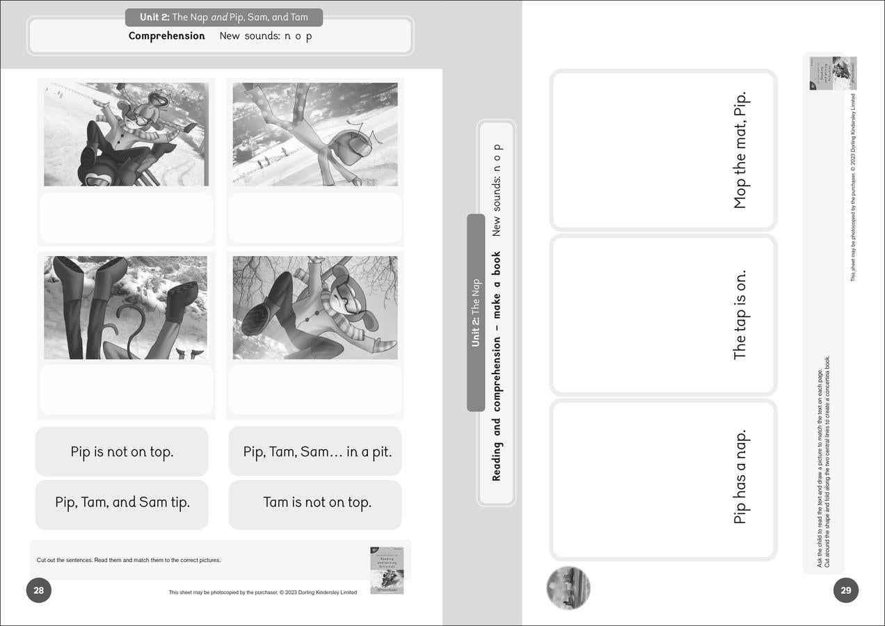 Phonic Books Dandelion Readers Reading and Writing Activities Set 2 Units 1-10 and Set 3 Units 1-10 (Alphabet code, blending 4 and 5 sound words) US - Paperback / softback