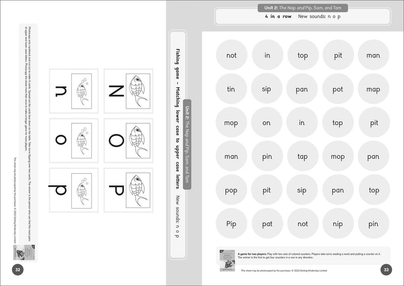 Phonic Books Dandelion Readers Reading and Writing Activities Set 2 Units 1-10 and Set 3 Units 1-10 (Alphabet code, blending 4 and 5 sound words) US - Paperback / softback