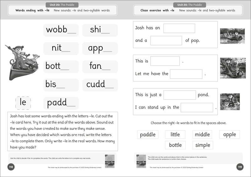 Phonic Books Dandelion Readers Reading and Writing Activities Set 1 Units 11-20 Pip Gets Rich (Two Letter Spellings sh, ch, th, ng, qu, wh, -ed, -ing, -le) US - Paperback / softback
