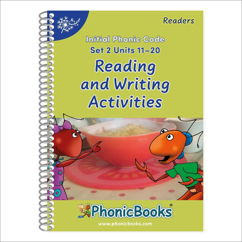 Phonic Books Dandelion Readers Reading and Writing Activities Set 2 Units 11-20 Twin Chimps (Two Letter Spellings sh, ch, th, ng, qu, wh, -ed, -ing, -le)-Children’s / Teenage fiction: School stories-買書書 BuyBookBook