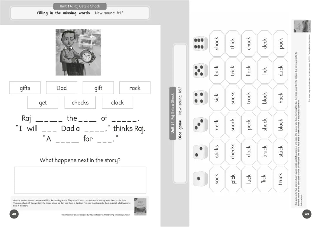 Phonic Books Dandelion Readers Reading and Writing Activities Set 2 Units 11-20 Twin Chimps (Two Letter Spellings sh, ch, th, ng, qu, wh, -ed, -ing, -le) US - Paperback / softback