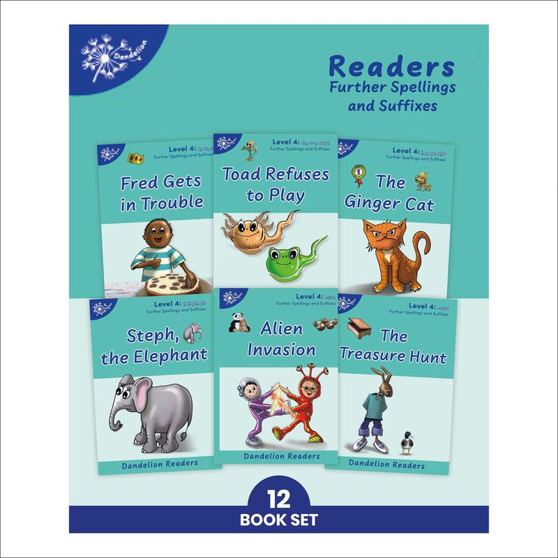 Phonic Books Dandelion Readers Further Spellings and Suffixes Level 4-Children’s / Teenage fiction: School stories-買書書 BuyBookBook