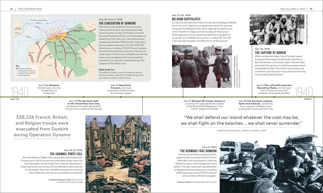 Timelines of World War II US - Hardback