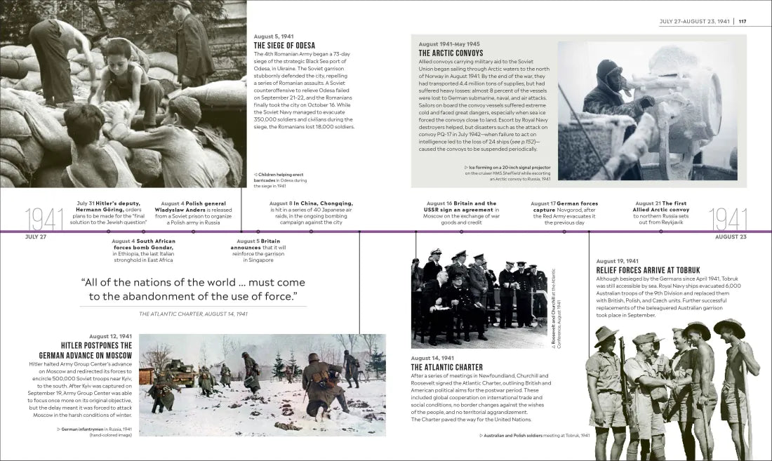 Timelines of World War II US - Hardback
