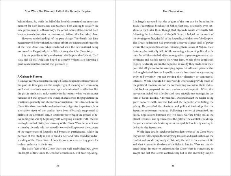 Star Wars The Rise and Fall of the Galactic Empire US - Hardback