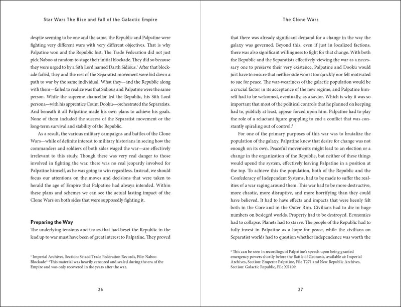 Star Wars The Rise and Fall of the Galactic Empire US - Hardback