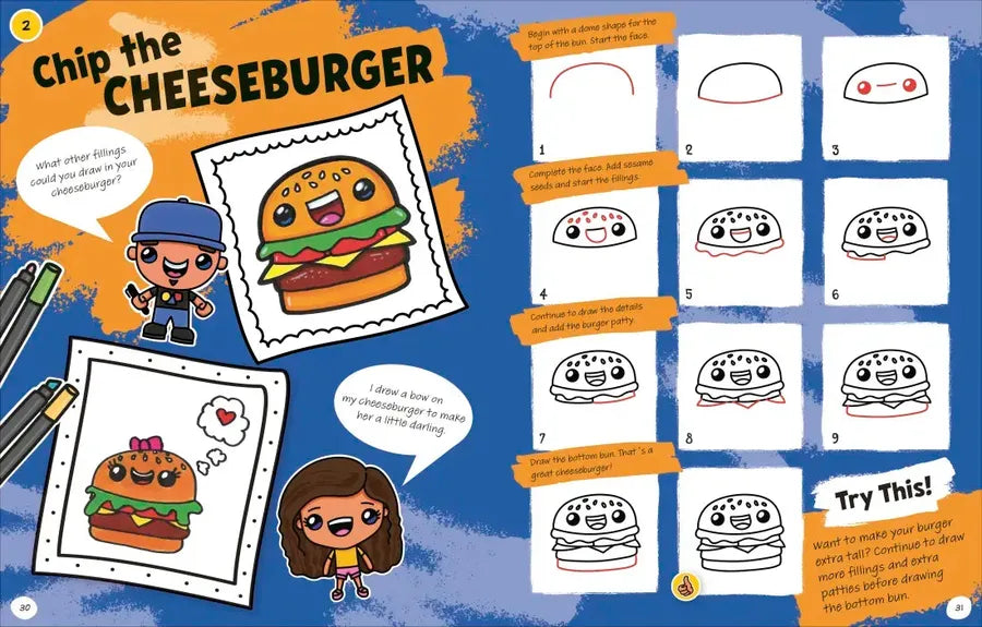 Draw with Art for Kids Hub Cute and Funny Foods US - Paperback / softback