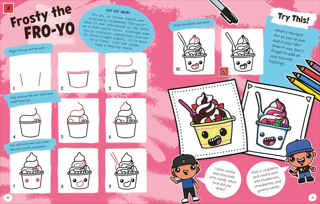 Draw with Art for Kids Hub Cute and Funny Foods US - Paperback / softback