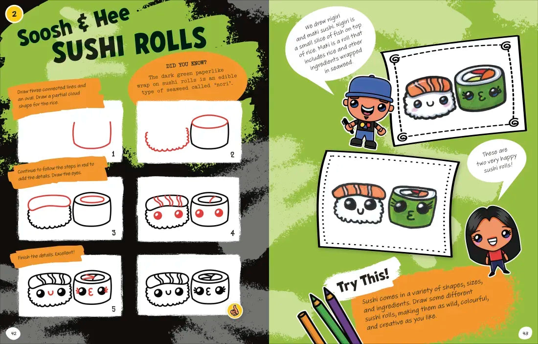Draw with Art for Kids Hub Cute and Funny Foods US - Paperback / softback
