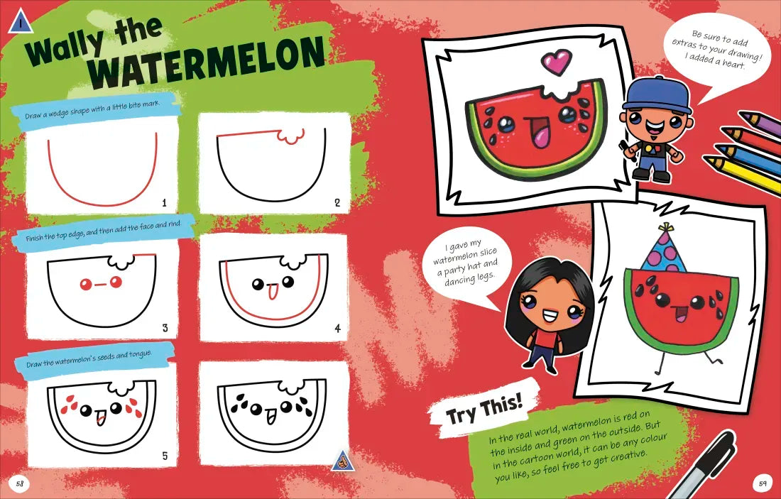 Draw with Art for Kids Hub Cute and Funny Foods US - Paperback / softback