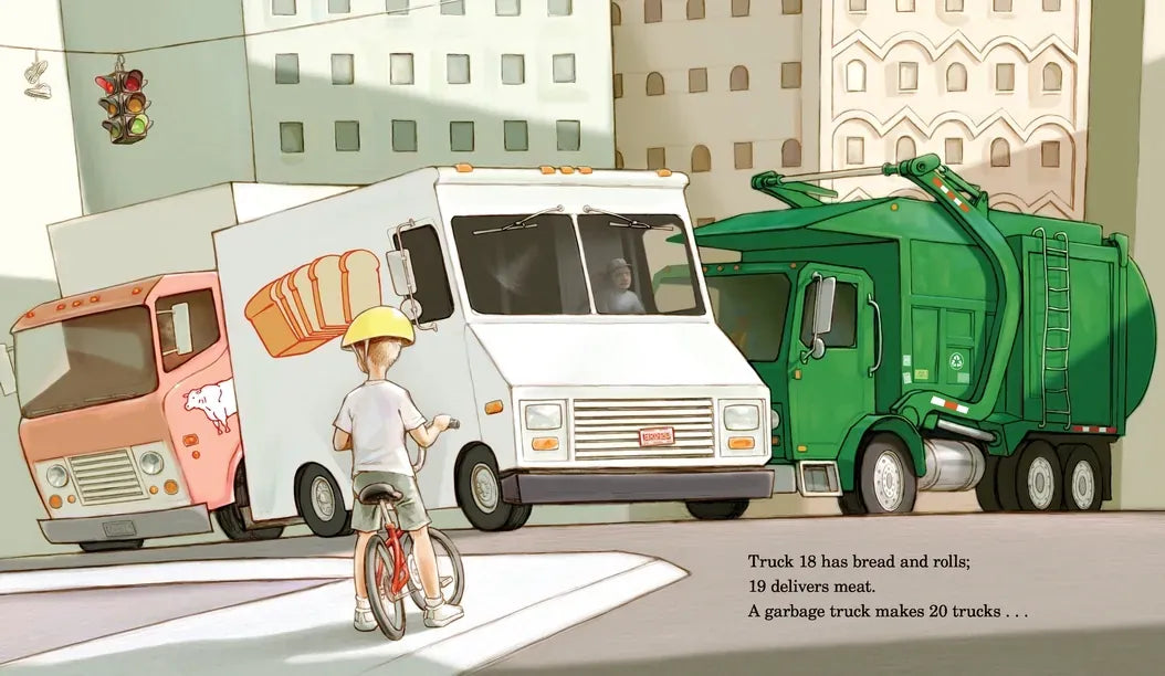 Twenty Big Trucks in the Middle of the Street US - Board book