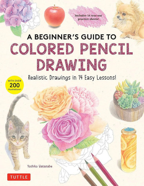 A Beginner's Guide to Colored Pencil Drawing: Realistic Drawings in 14 Easy Lessons! (Yoshiko Watanabe)-Children’s / Teenage general interest: Art/ music/ drama and film-買書書 BuyBookBook