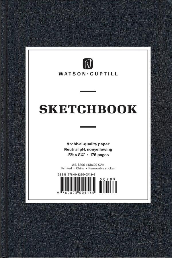 Medium Sketchbook (Black)-Art: general-買書書 BuyBookBook