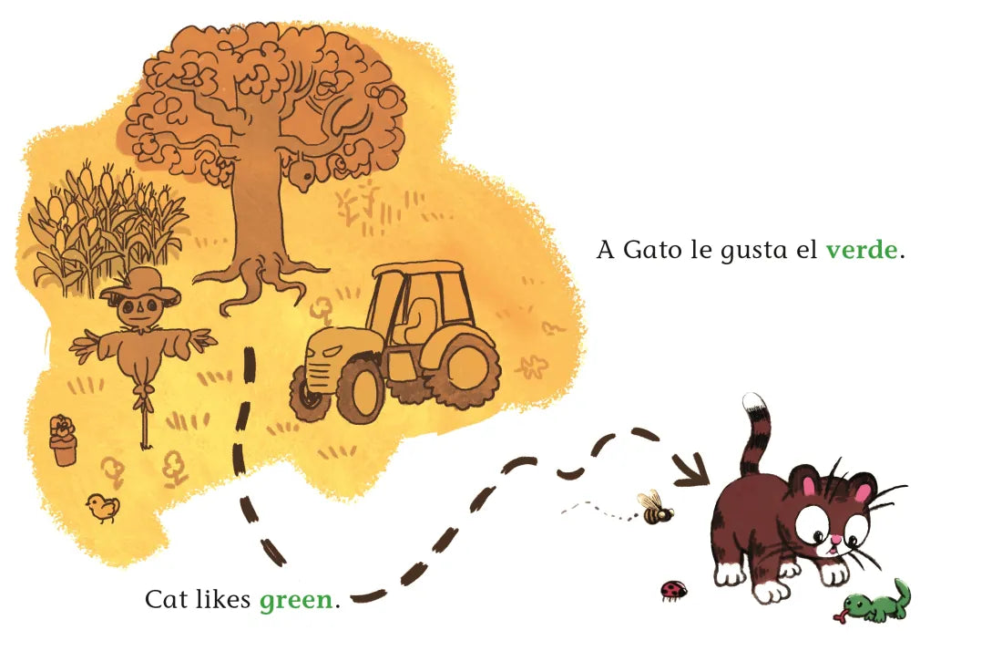 Cat Likes Red / A Gato le gusta el rojo US - Board book