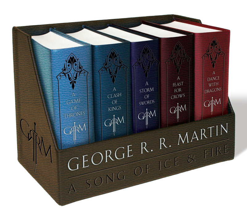 George R. R. Martin's A Game of Thrones Leather-Cloth Boxed Set (Song of Ice and Fire Series)-Fiction: Fantasy-買書書 BuyBookBook