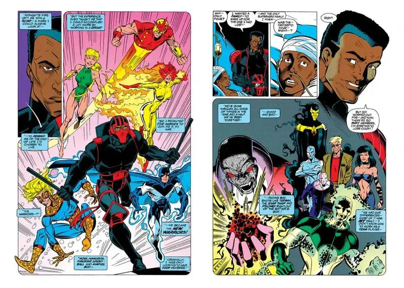 New Warriors: Nova & Night Thrasher Omnibus Chris Marrinan Cover US - Hardback