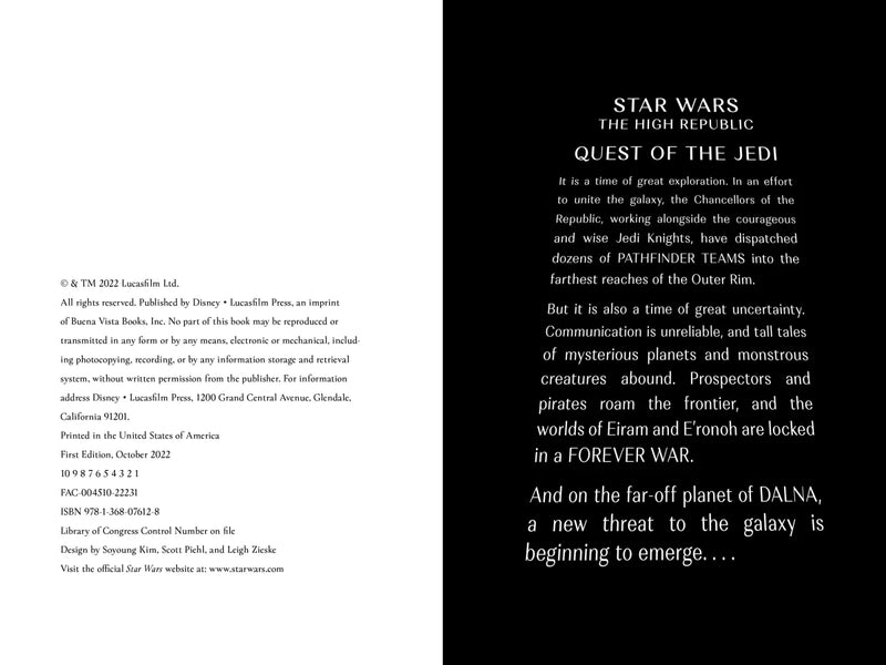 Star Wars: The High Republic: Path of Deceit US - Hardback