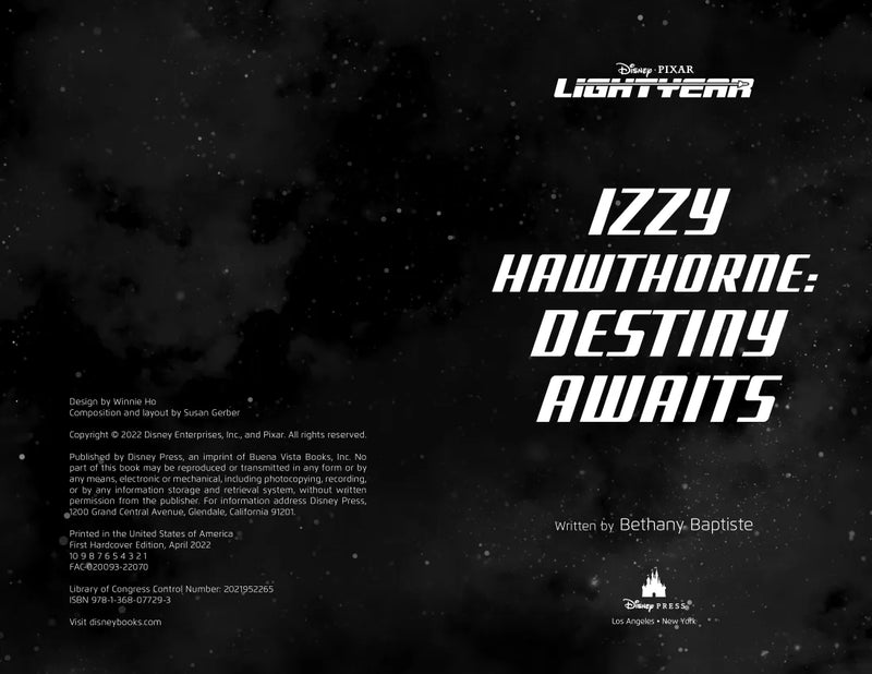 Disney Pixar Lightyear Izzy Hawthorne: Destiny Awaits US - Hardback