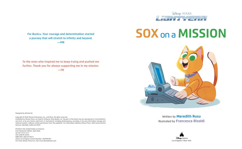 Disney Pixar Lightyear Sox on a Mission US - Hardback