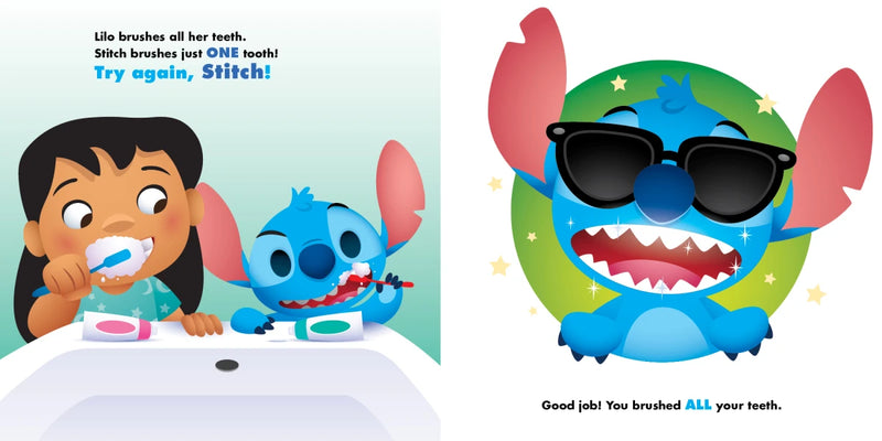 Disney Baby: Try Again, Stitch: Toothbrushes Are for Teeth! US - Board book