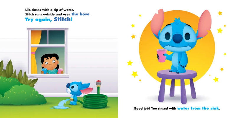 Disney Baby: Try Again, Stitch: Toothbrushes Are for Teeth! US - Board book