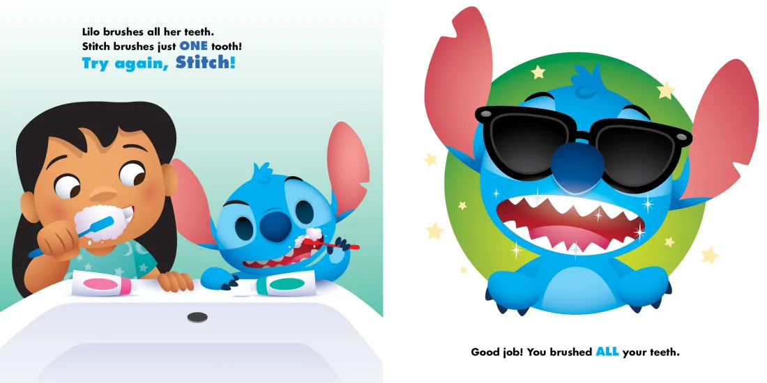 Disney Baby: Try Again, Stitch: Toothbrushes Are for Teeth! US - Board book