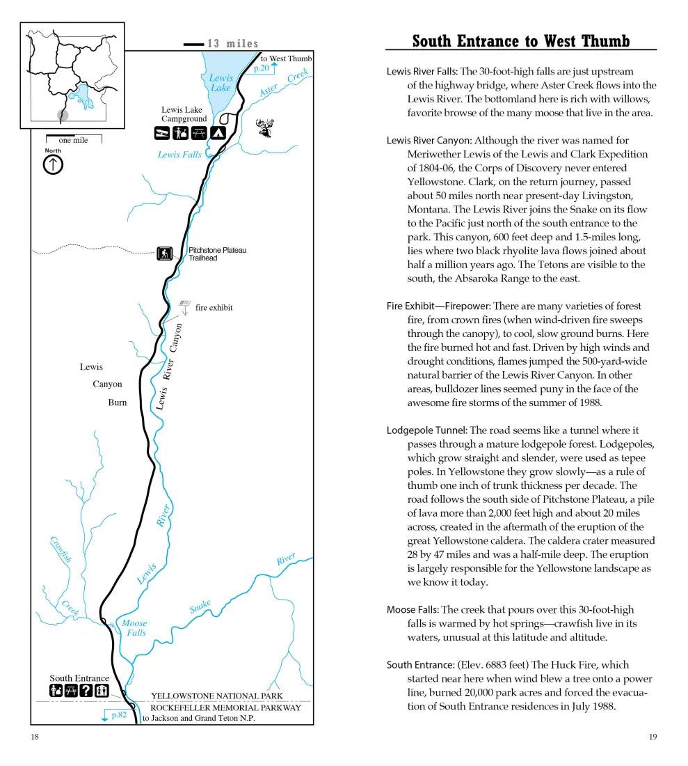 National Geographic Yellowstone and Grand Teton National Parks Road Guide US - Paperback / softback