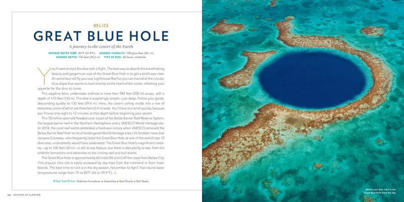 100 Dives of a Lifetime US - Hardback