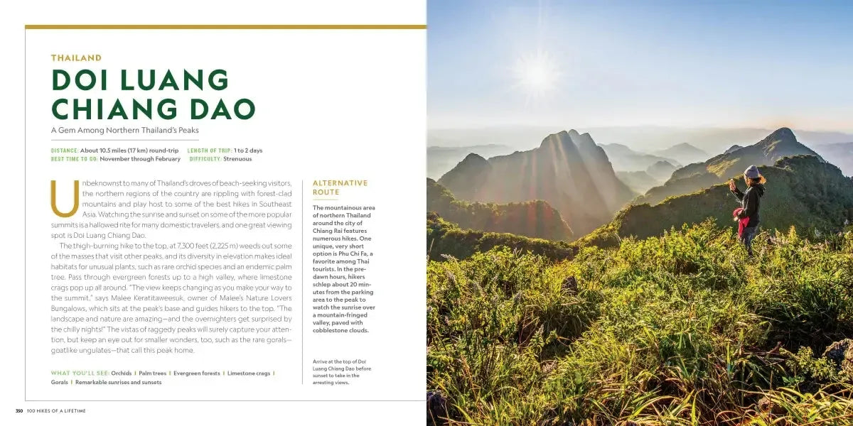 100 Hikes of a Lifetime US - Hardback