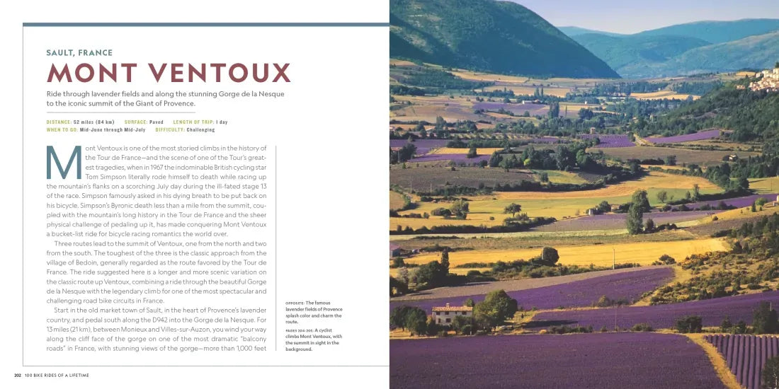 100 Bike Rides of a Lifetime US - Hardback