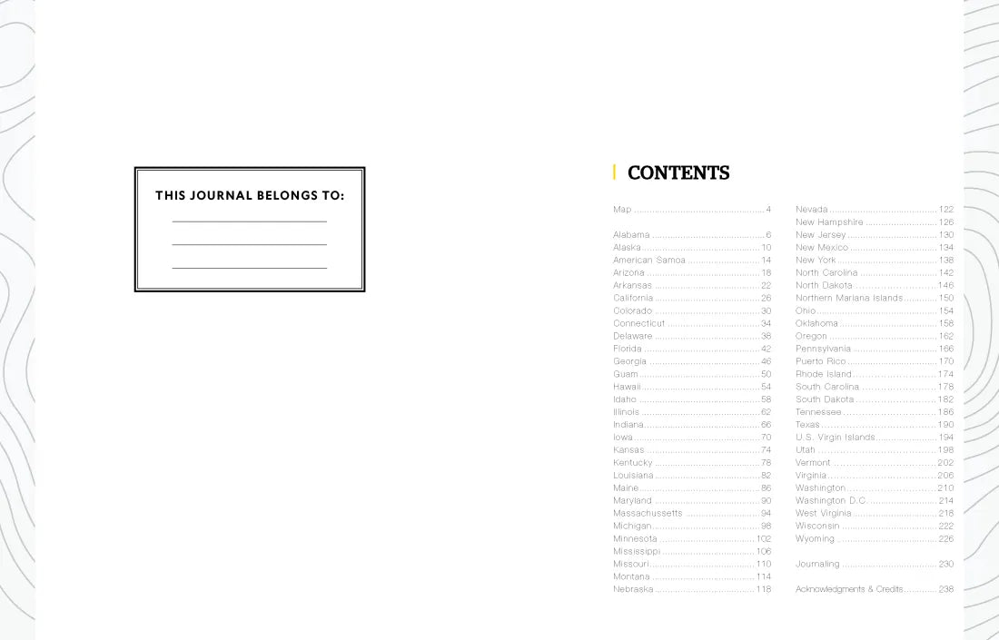 50 States, 5,000 Ideas Journal US - Diary or journal