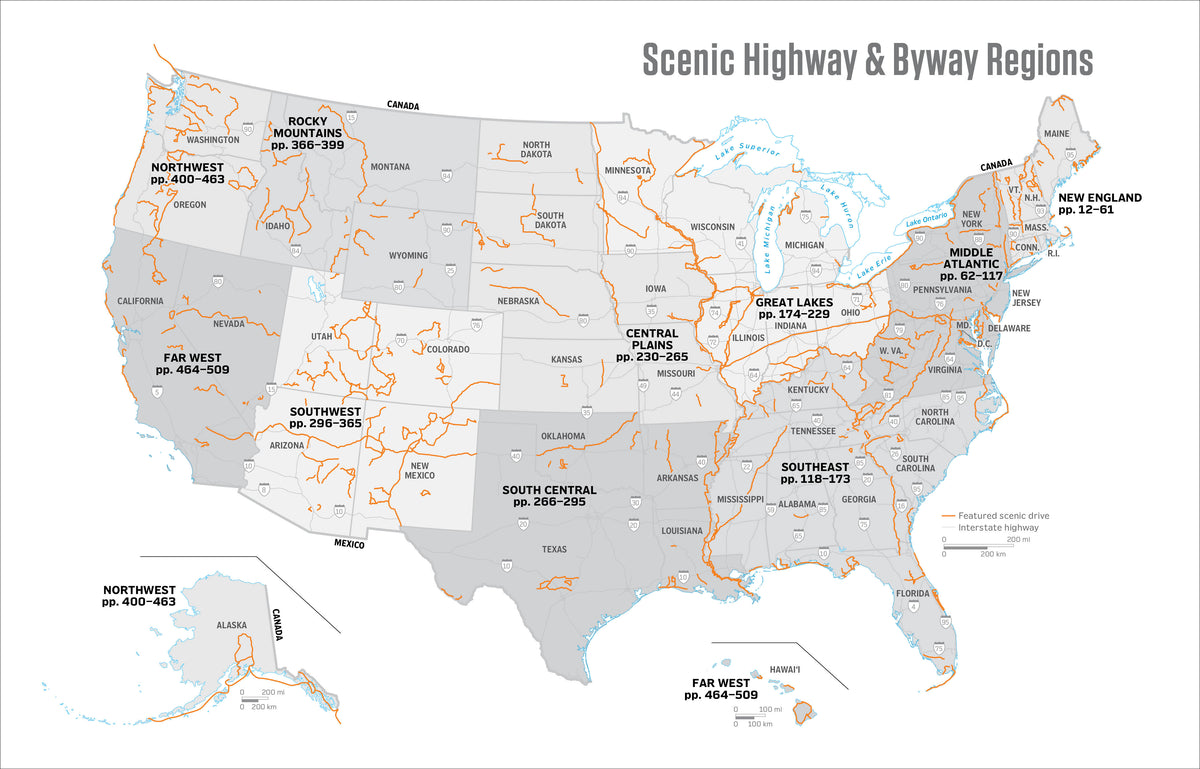 National Geographic Guide to Scenic Highways and Byways, 6th Edition interior 2 (ISBN 9781426224928)