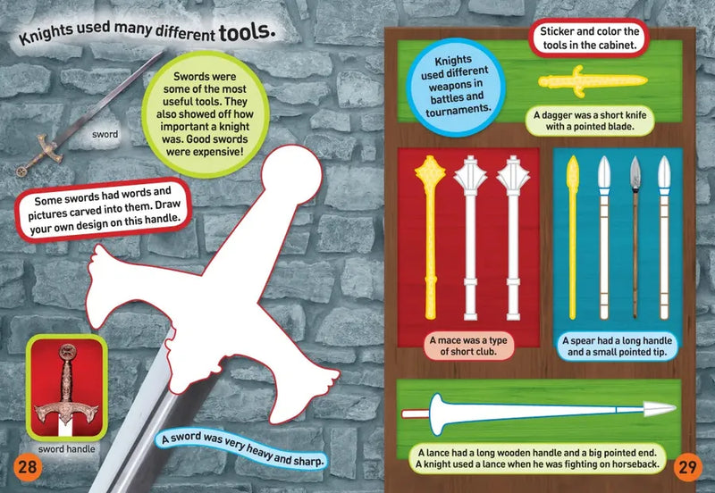 National Geographic Kids Knights and Castles Sticker Activity Book US - Paperback / softback