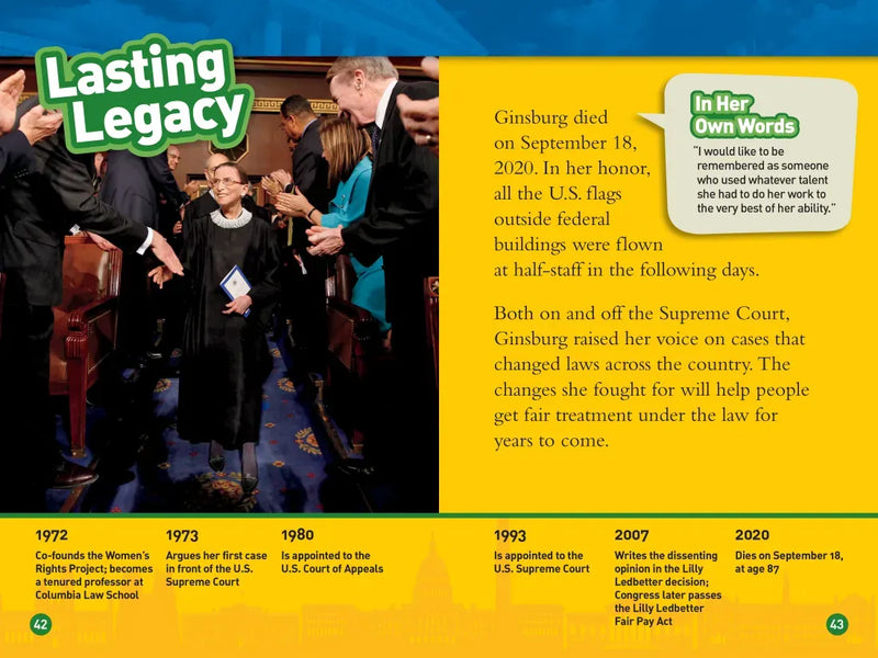 Ruth Bader Ginsburg (National Geographic Kids Readers, Level 3) US - Paperback / softback
