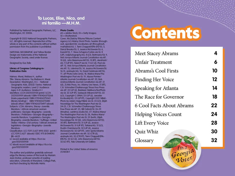 Stacey Abrams (National Geographic Kids Readers, Level 2) US - Paperback / softback