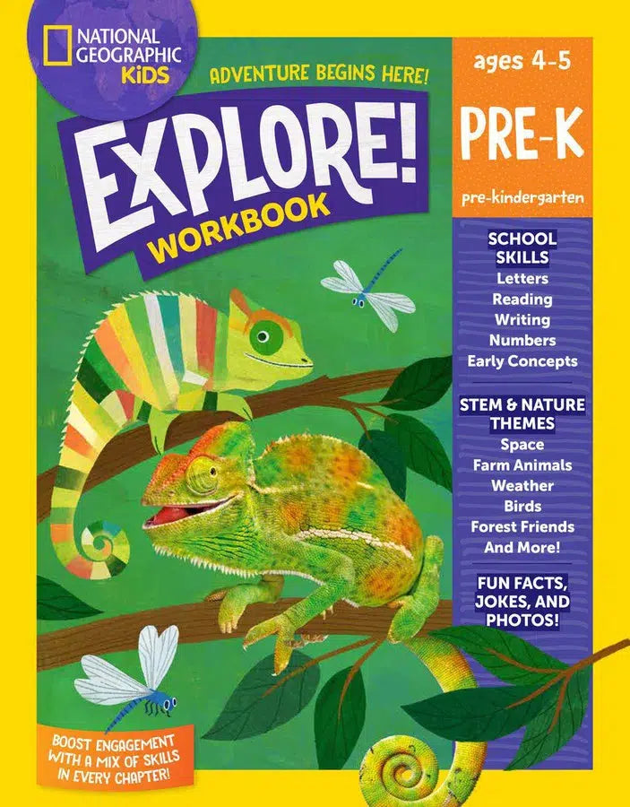 National Geographic Kids Explore Workbook Pre-K-Educational: General studies, educational skills and competencies-買書書 BuyBookBook