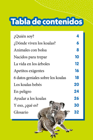 National Geographic Readers: Los Koalas (Nivel 1) interior 3 (ISBN 9781426377419)